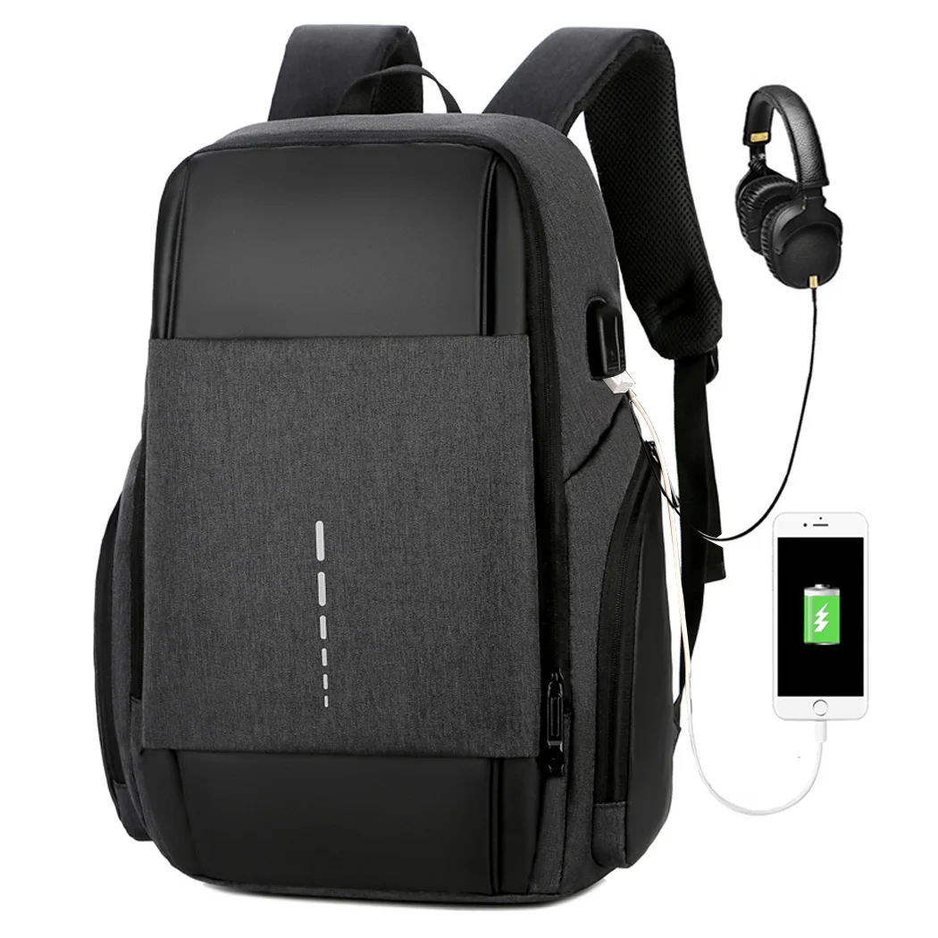 

Fashion Man Laptop Backpack Oxford USB Charging Computer Backpacks Casual Style Bags Male Shoulder bag Business Travel Bag