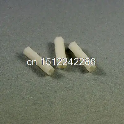 Lot50 метрические M3 25 мм шестигранные нейлоновые резьбовые двойные прокладки Бесплатная доставка