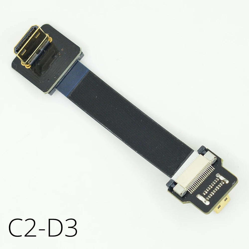 Кабель FPV Micro HDMI адаптер 90 градусов в Mini гибкие плоские кабели FPC 20 контактов для