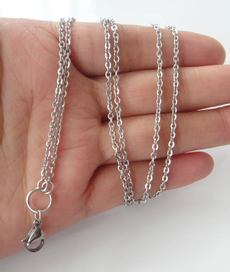 Кулон цепочка из нержавеющей стали ширина 60 см 70 80 2 мм|stainless steel necklace|steel necklacefashion