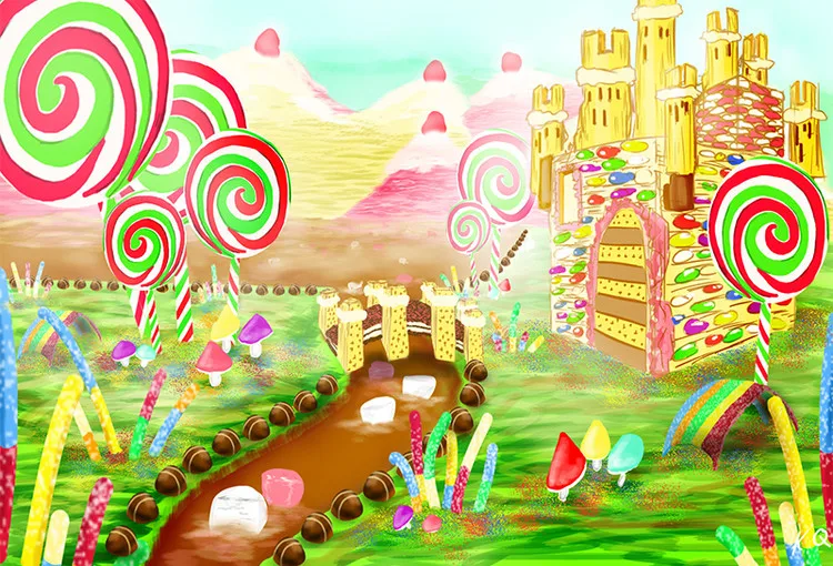 Sensfun фотография фоны красочный Candyland бар День Рождения Вечеринка фон на заказ 7x5