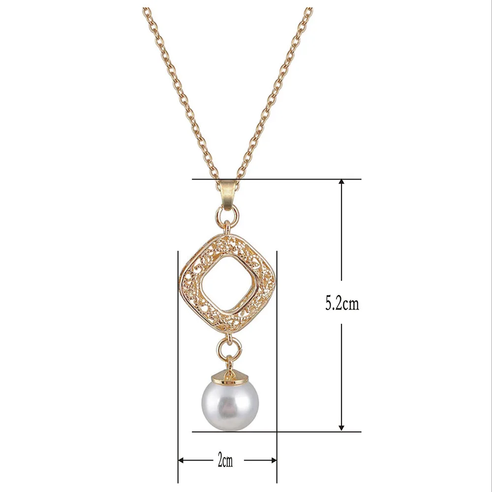 

Hot Sell Necklace Geometris Copper Hollow out Accessories Trendy Pendant
