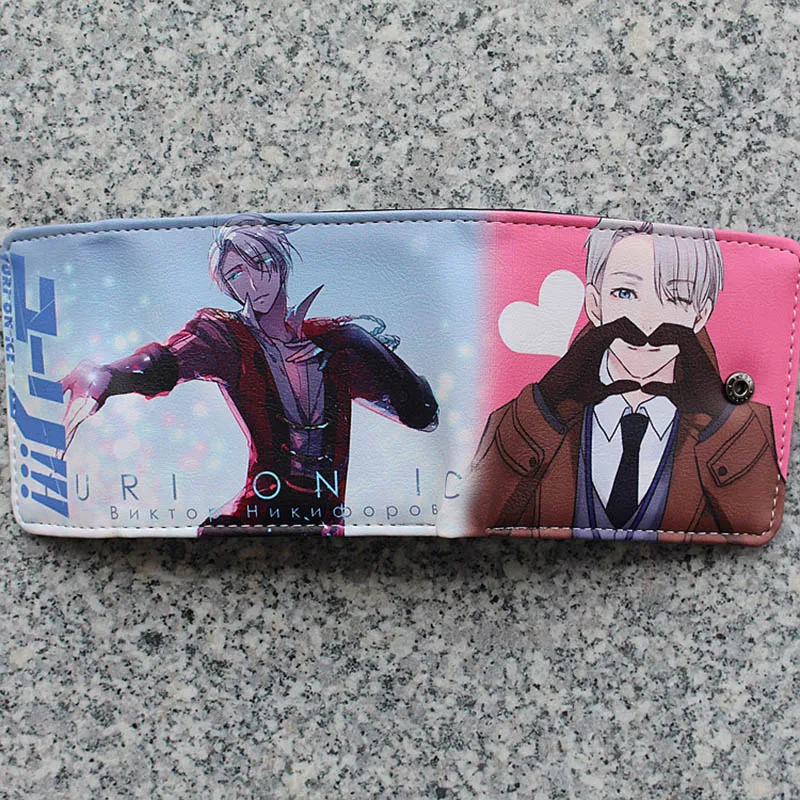 Аниме Yuri On Ice COS, короткий кошелек, сумка для денег, унисекс, PU, мультфильм, Victor Nikiforov, кошелек, Carteira, подарок для мальчиков и девочек