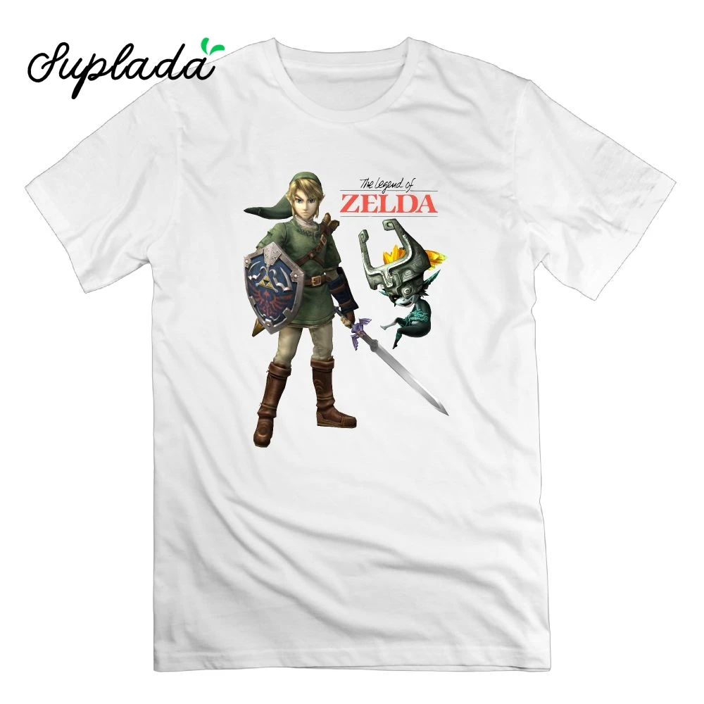 Suplada Легенда о Zelda круглый воротник футболки короткий рукав Дизайн мужские 100%
