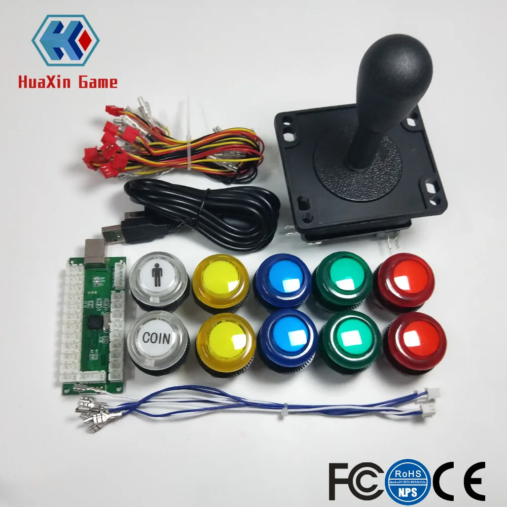 Arcade Games Cabinet Kit USB Encoder to PC Joystick Handle + 5V LED Lights Push Buttons for Game &ampMame &amp Raspberry Pi | Спорт и