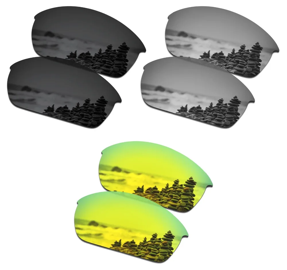 SmartVLT 3 пары поляризованных солнцезащитных очков Сменные линзы для Oakley Flak черный и
