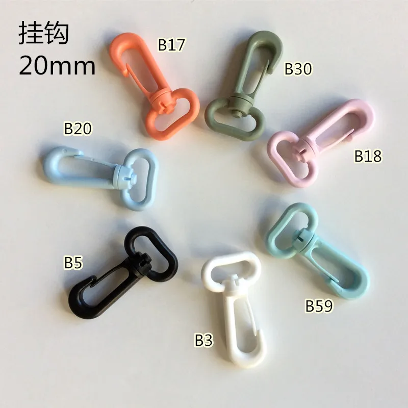 50 шт Пластиковые Поворотные защелкивающиеся крючки для сумок ремни брелок