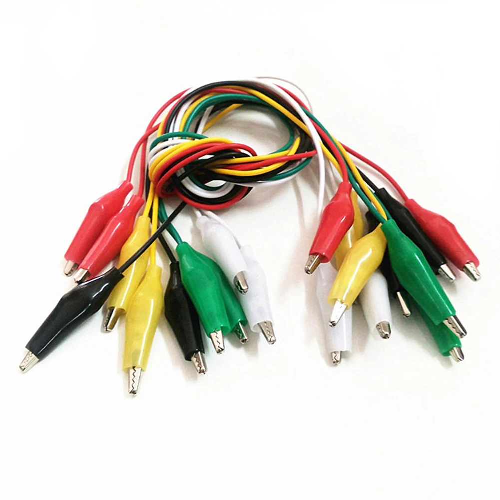 10Pcs/lot 50CM Electronics Connecting Wire Double-ended Test Alligator Crocodile Clip Jumper Cable Probe Lead Wires high quality |
