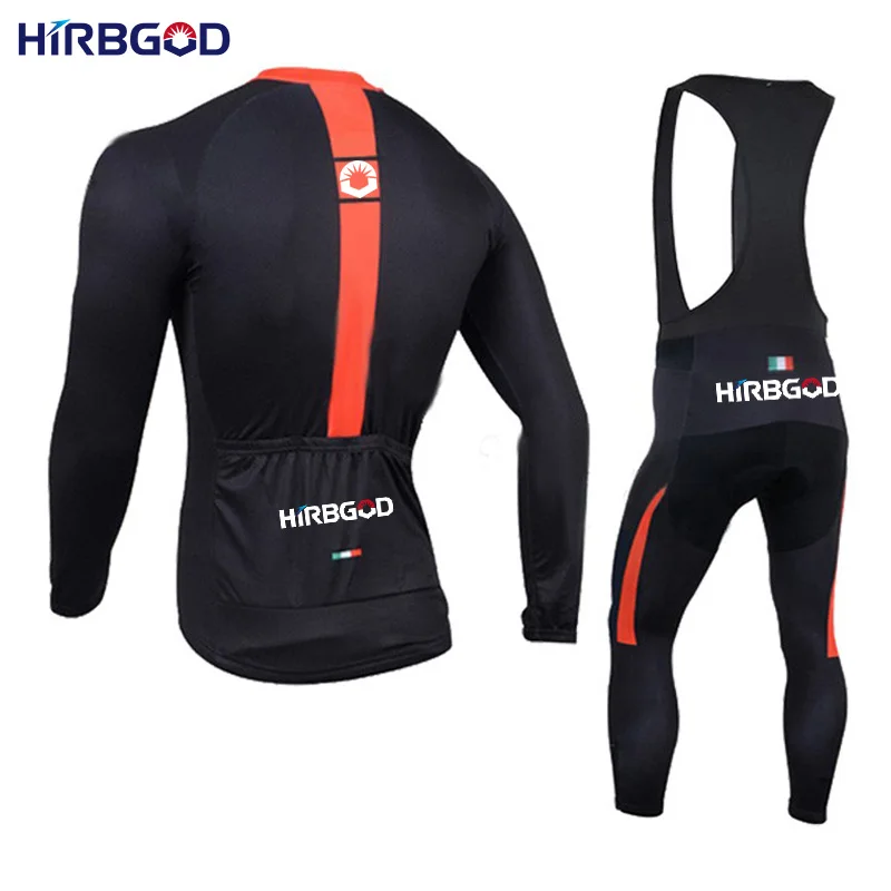 Hirbgod XS-5XL Мужской зимний тепловой Велосипеды Джерси костюмы мужские Длинные рукава флисовая одежда Велосипеды комплекты Майки+ нагрудники комплекты, nm234