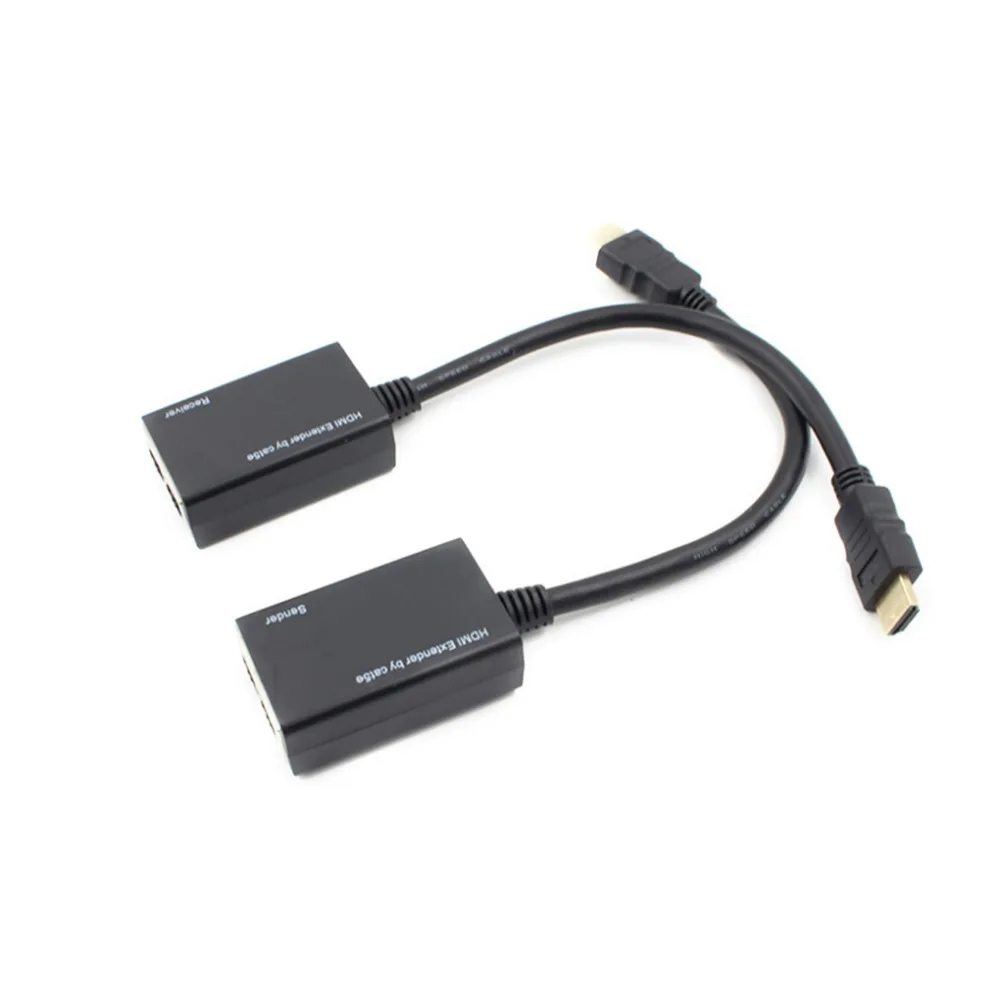 HDMI удлинитель 2 шт. HD 30 М 1080 P к сетевому кабелю CAT 5e/6 соединитель расширителя