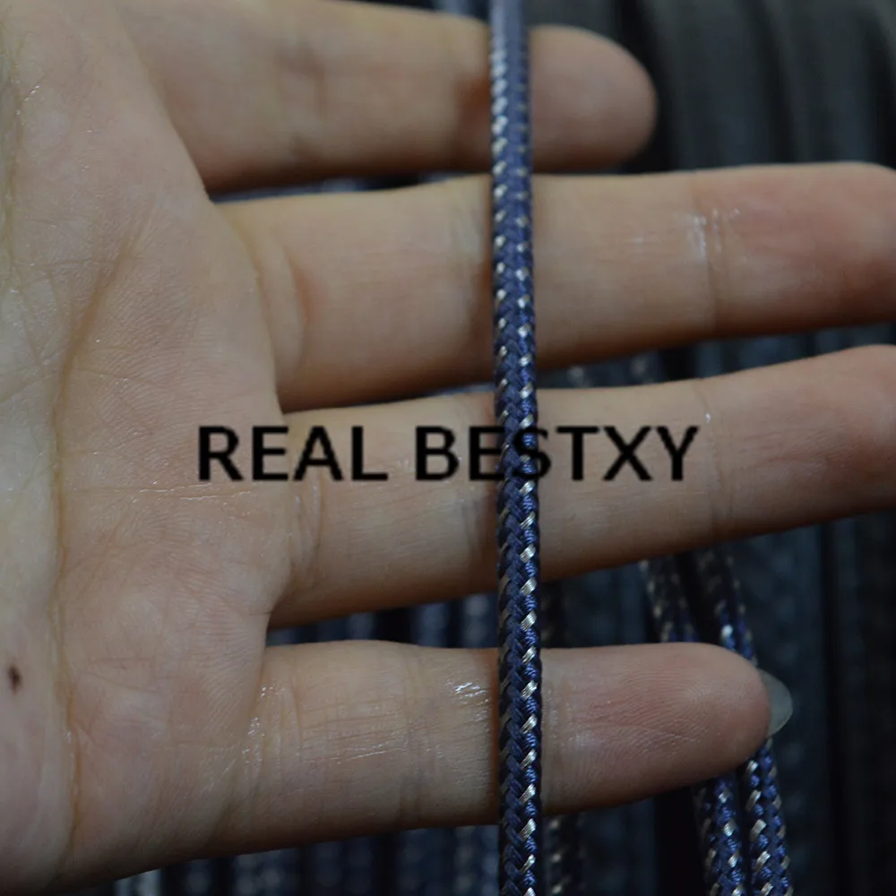 Реальный BESTXY 5 м/лот 3 1 мм синяя стальная проволока/нейлоновая веревка плетеные