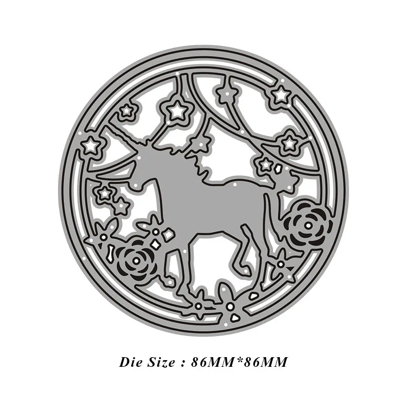 

Round dreamy Animal lace Metal Cutting Dies for DIY Scrapbooking Photo Album Decorative Embossing Paper Card Crafts Die Cut 2019