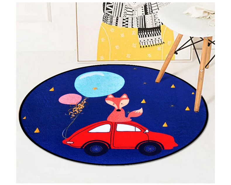 Cartoon Animal Kids Room Play Tents Carpet Owl/Cat/Baby Bedroom Anti-skid Crawling Carpets Living Room Coffee Table Floor Mats