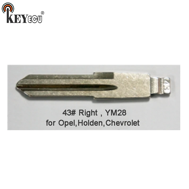 

KEYECU 10x KEYDIY Universal Remotes Flip Key Blade 43# Right , YM28 for Opel, for Holden, for Chevrolet