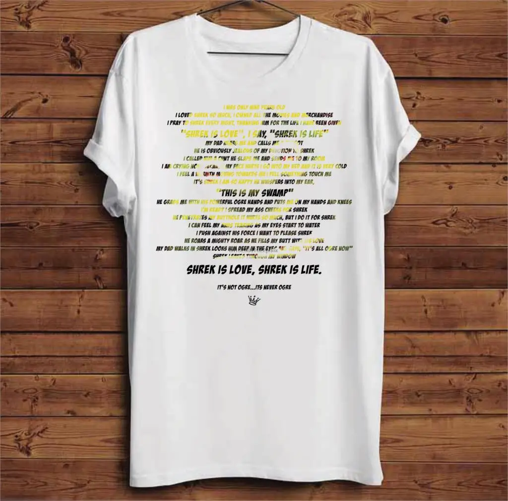 Shrek Is Love Life футболка забавная Мужская унисекс|Мужские футболки| |