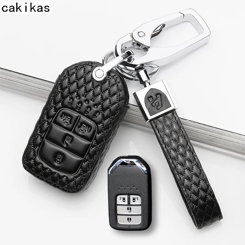 Верхний слой кожаный чехол для автомобильного ключа сумка Honda CIVIC ACCORD ODYSSEY EURO CRIDER