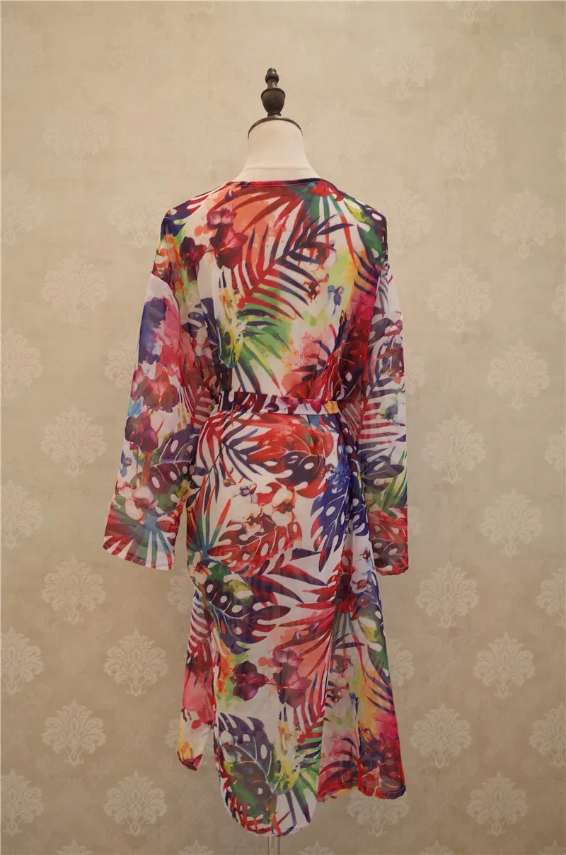 Женское пляжное платье миди Пляжное Платье с тропическим цветочным принтом