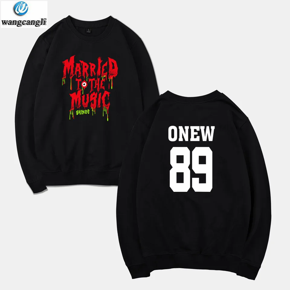 Kpop SHINee harajuku Корейский мужской женский Толстовка спортивный костюм tumblr толстовки