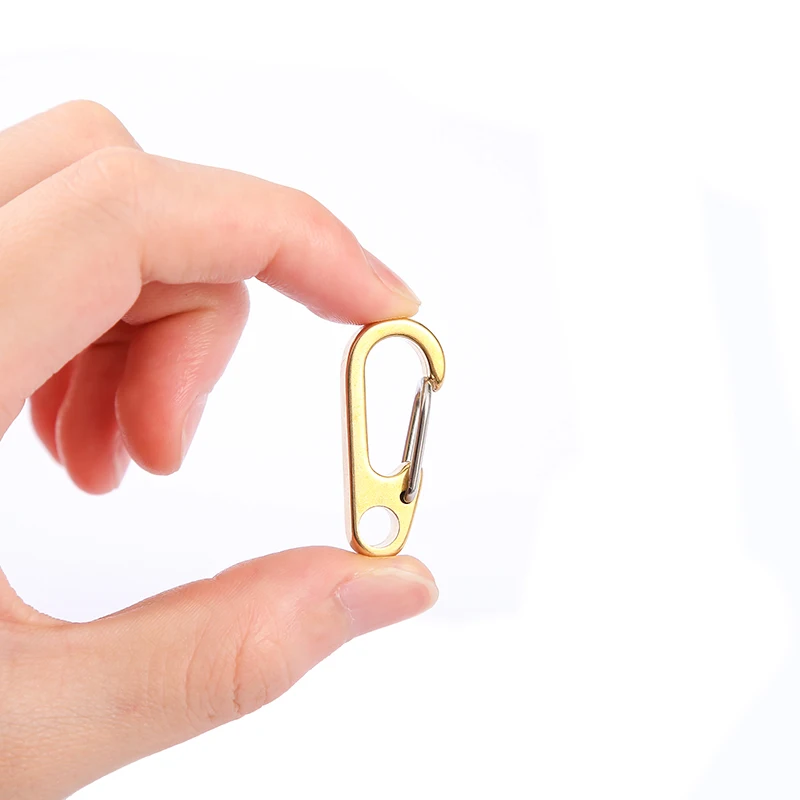 

5PCS Spring Buckle brass Mini Key Ring Carabiner Bottle Hook Paracord Camping Accessories Travel Kits