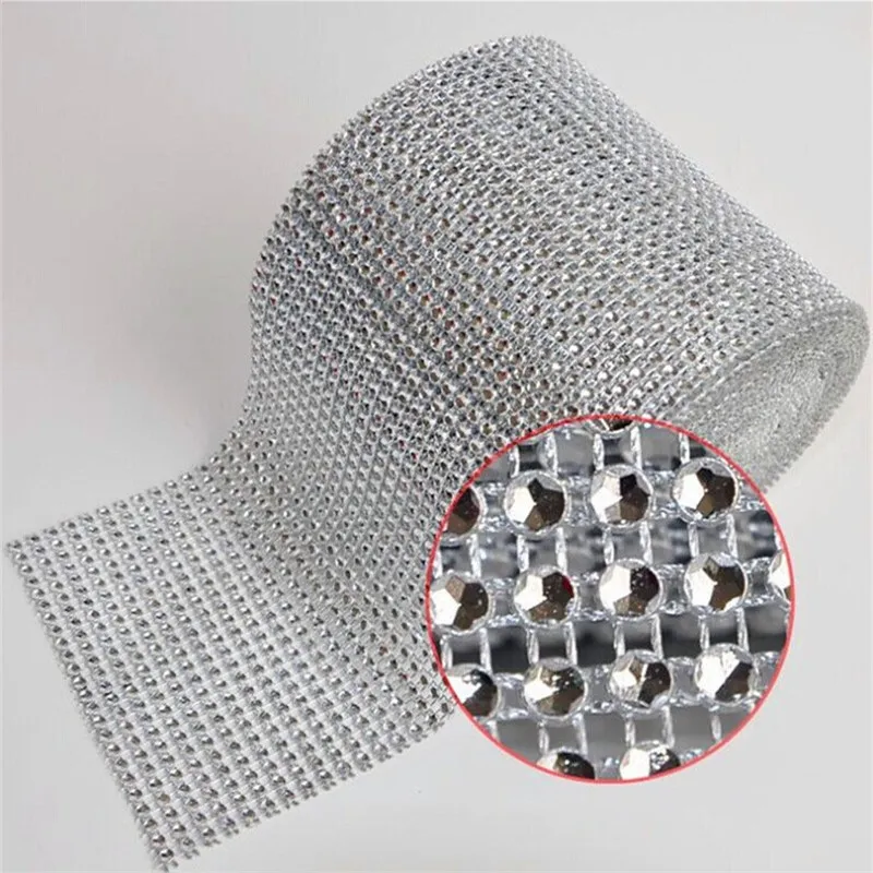 1 ярд/90 см * 12 рулон торта Тюль ленты с кристаллами сетчатая отделка Bling Diamond Wrap
