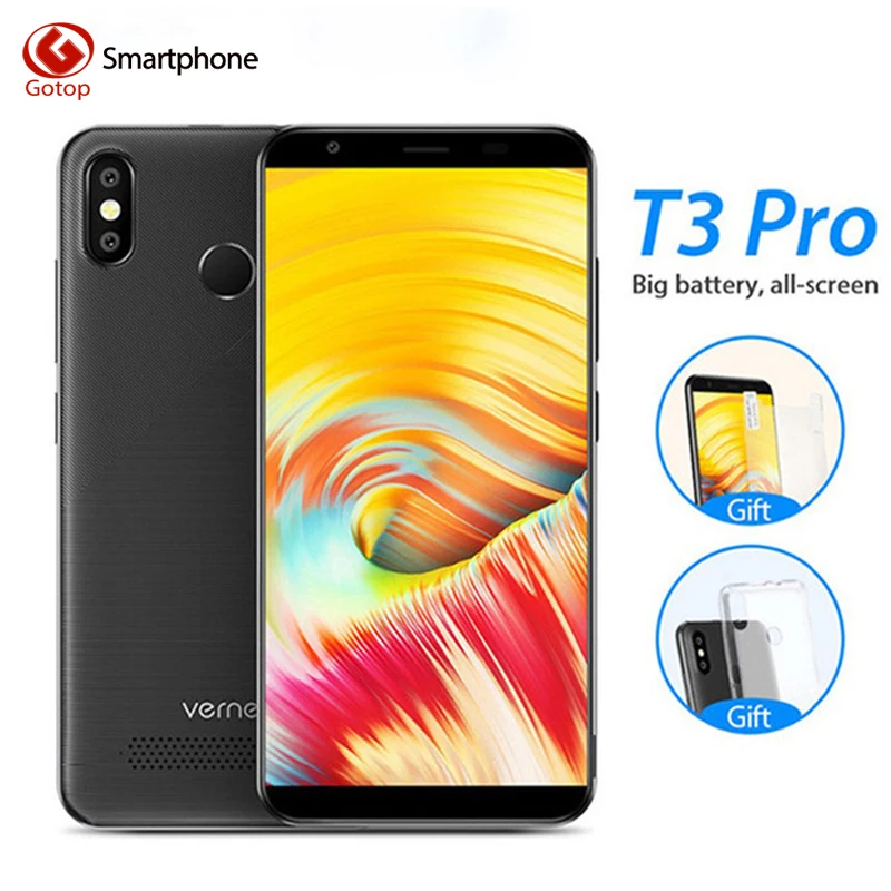 Смартфон Vernee T3 Pro 5,5 ''на весь экран, 3 Гб ОЗУ, 16 Гб ПЗУ, мобильный телефон, Android 8,1, MTK6739, четырехъядерный, 4080 мАч, 4G LTE, мобильный телефон