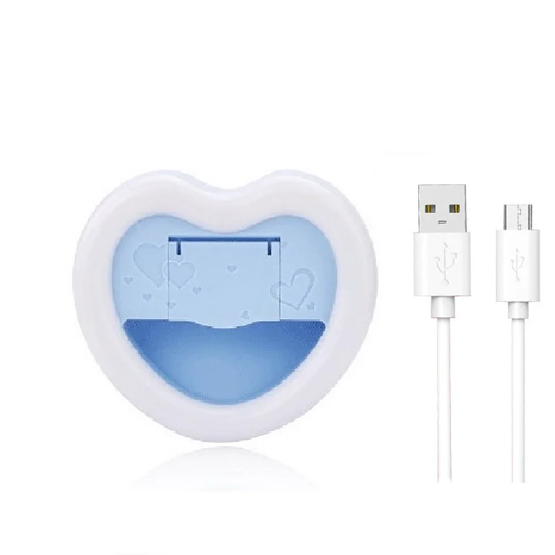 Blue JOYTOP светодиодный портативный Перезаряжаемый светильник-вспышка для фотосъемки, светящаяся лампа для селфи, кольцевой светильник для телефона, светильник для ночного видео - Цвет: Blue