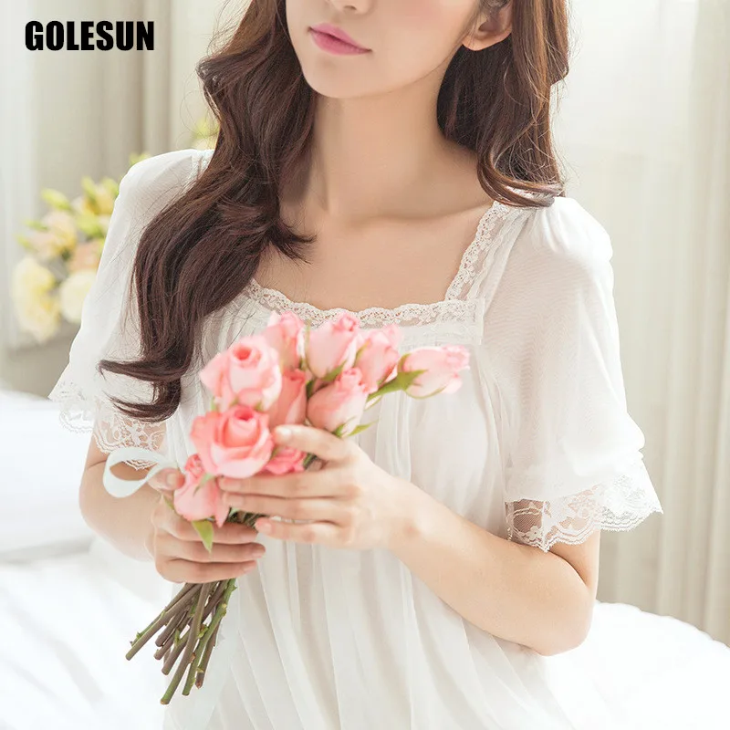 

Women Summer and Autumn Sweet princess palace sling short nightgown party brought the gauze Gown CH008