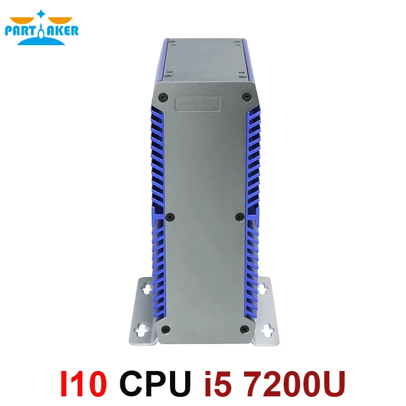 Промышленный мини ПК Синий чехол ITX Intel Core i5 7200u 2 Lan Turbo Boost 3 1 ГГц Barebone Linux с