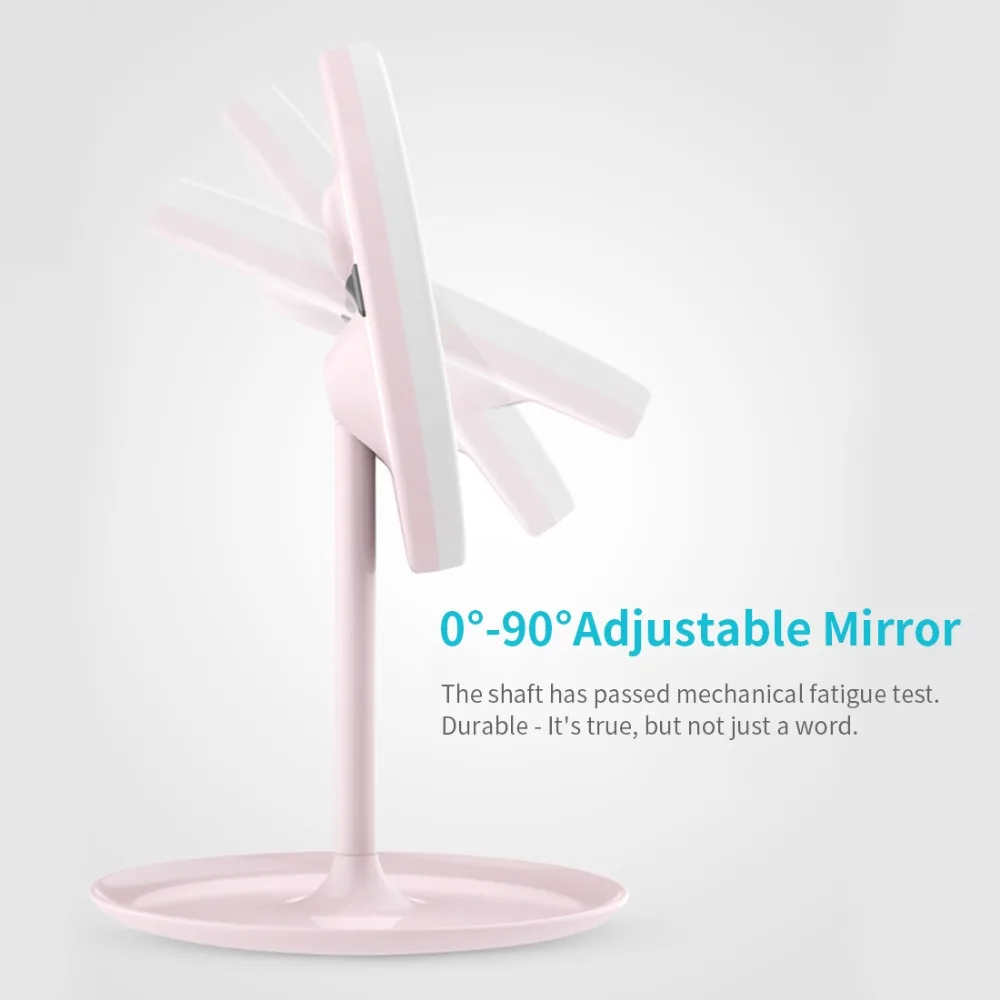 LED Makeup Mirror Rechargeable Brightness Adjustable HD Daylight Mijia Cosmetics | Красота и здоровье