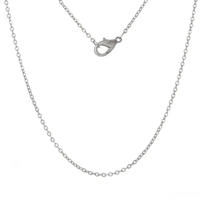 DoreenBeads медный кабель цепи ожерелья тусклый серебряный цвет Омаров застежка 43 см