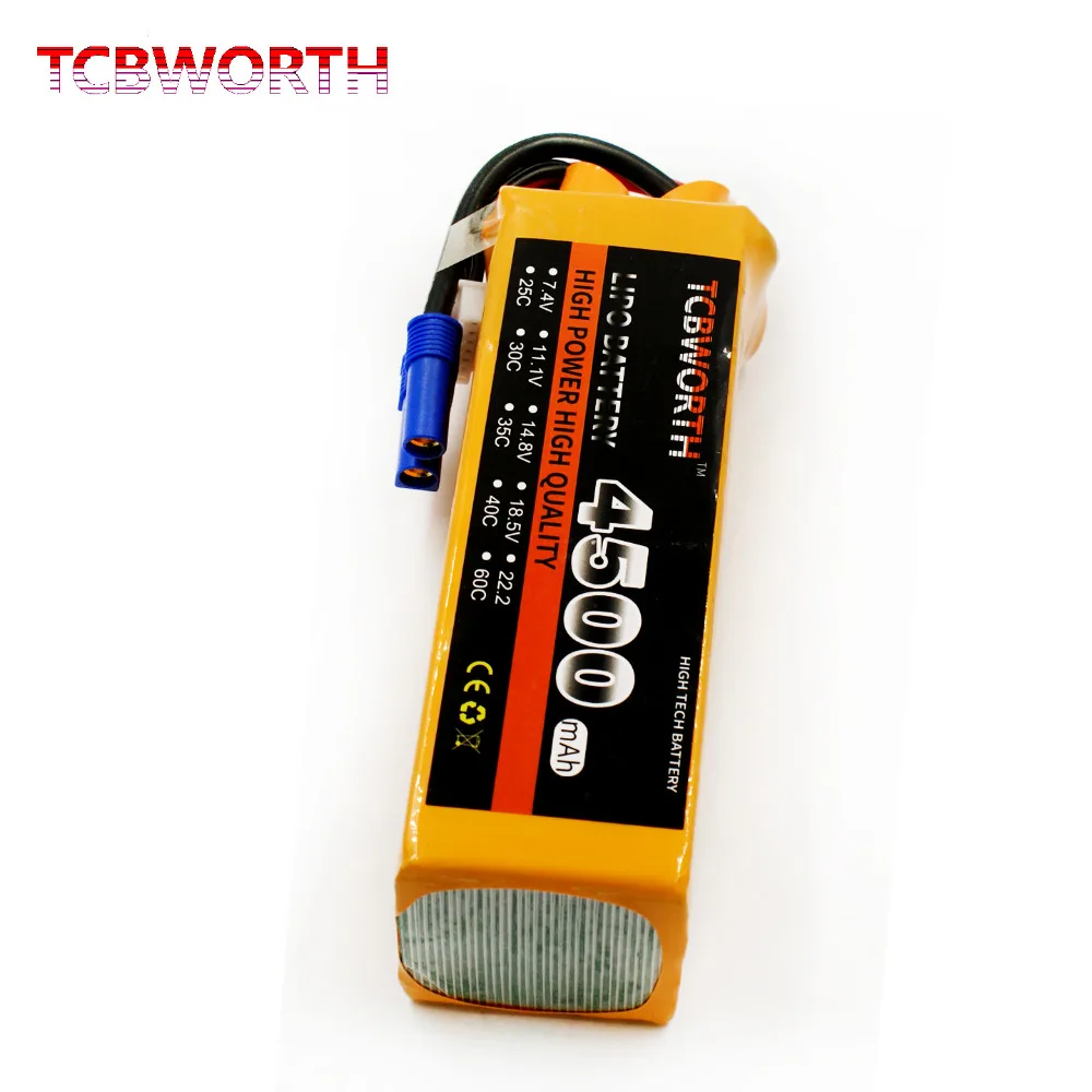 TCBWORTH 6S 22 2 V 4500 мА/ч 60C RC вертолетный Липо Аккумулятор для РУ самолет квадротор AKKU