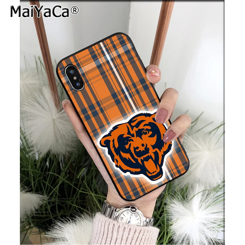A12 MaiYaCa Chicago Bears мягкий, силиконовый, из ТПУ черный чехол для телефона Apple iPhone 8 7 6 6S Plus X XS MAX 5 5S SE XR чехол - Цвет: A12