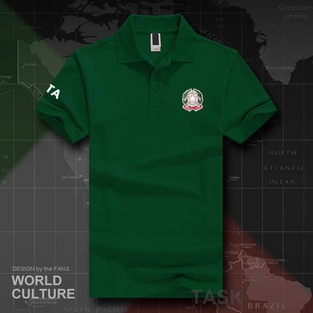 Рубашка-поло мужская с принтом Итальянской Республики 2018 хлопок | Мужская одежда