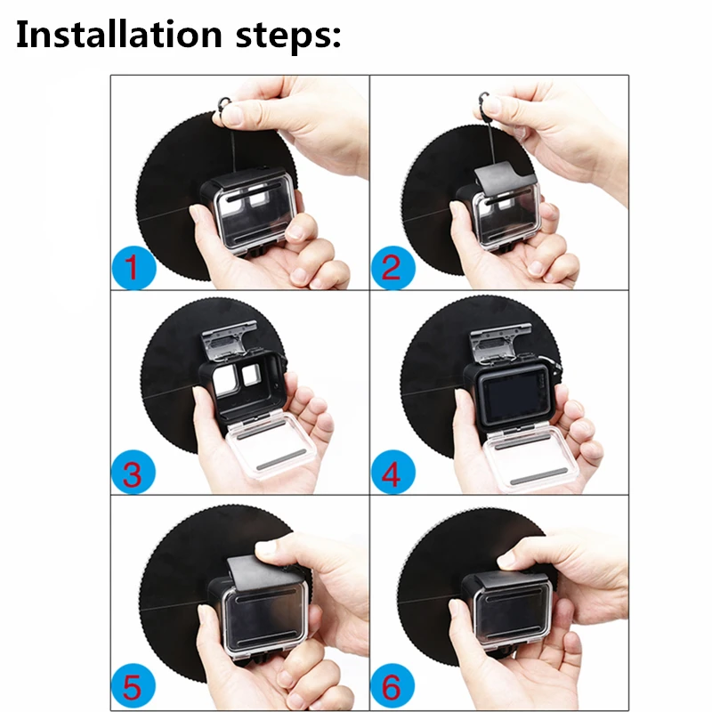 Чехол для Go Pro Gopro Hero 8 5 6 7 Black Photography со стабилизатором и триггером|dive housing|case for