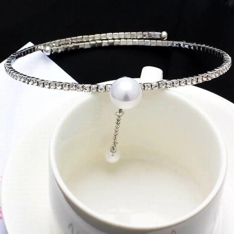 Женское колье с искусственным жемчугом в Корейском стиле элегантное подвеской