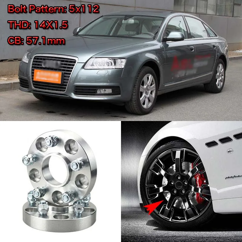4 шт. колесные распорки для Audi A6 1997 5 наконечников|lug adapters|adapter audi a6adapter |