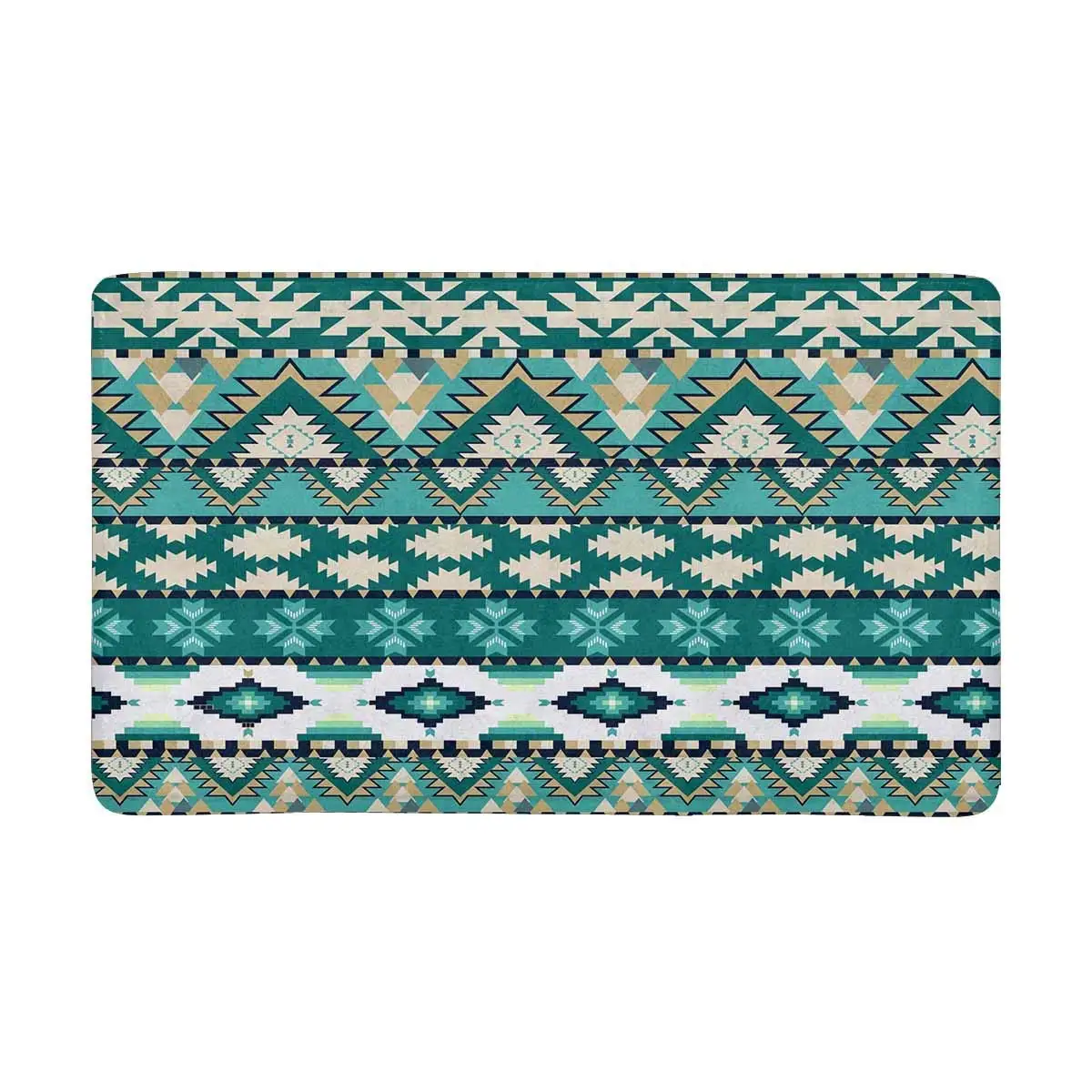 Aztecs бесшовный узор на холодной Цвет Коврик Для двери Противоскользящий коврик