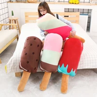 85cm 45cm stuffed chocolate ice cream bed pillow big strawberry ice cream snack bed cushion sofa girl room decor birthday gift