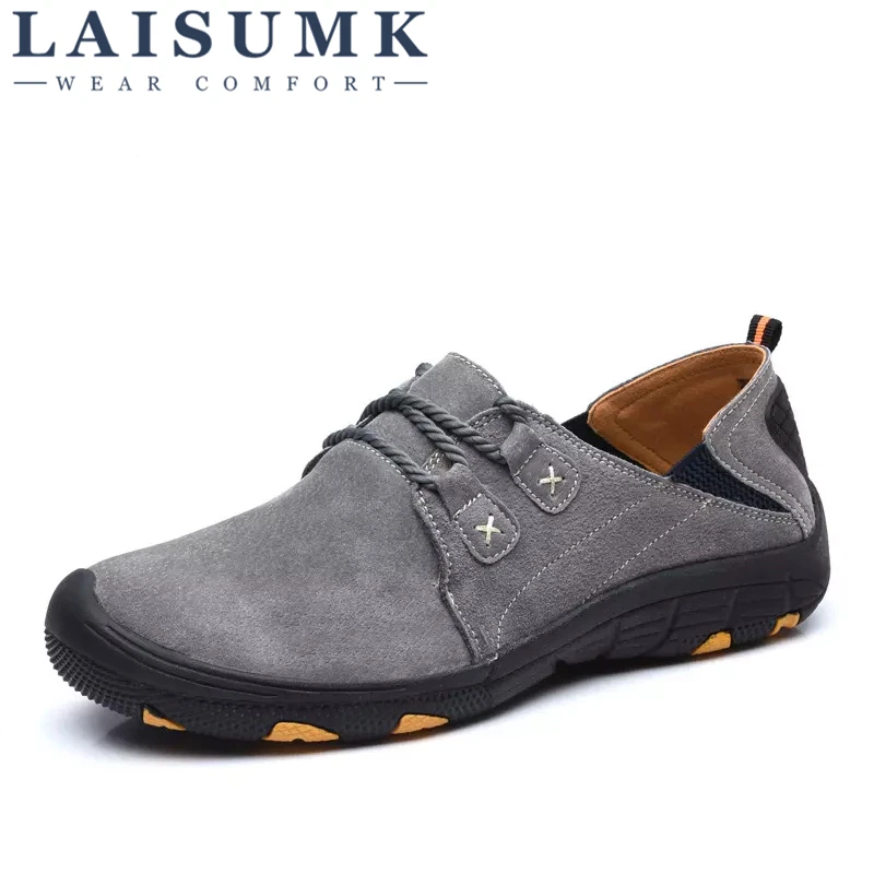 

2020 LAISUMK Genuine Leather Autumn Winter Warm Fur Male Shoes For Men Sneakers Casual Brand Quality Fashion Walking Footwear