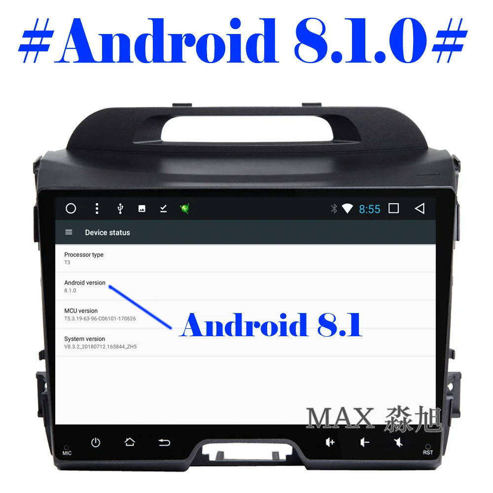 Макс Android 8.1.0 GPS навигационная система автомобильный DVD для KIA Sportage 2011 2012 2013 2014 2015