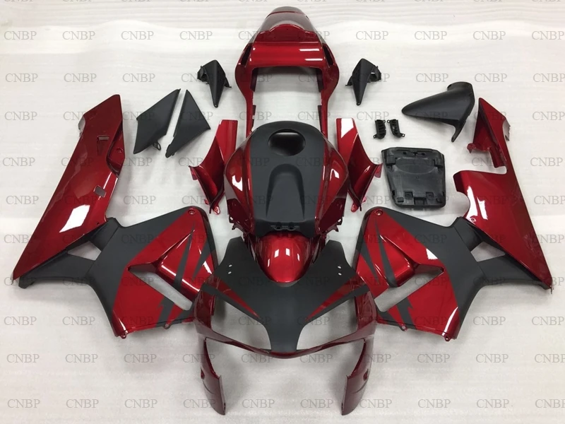 Пластиковые обтекатели темно-красного и черного цвета для Honda CBR600RR 2003 - 2004 набор
