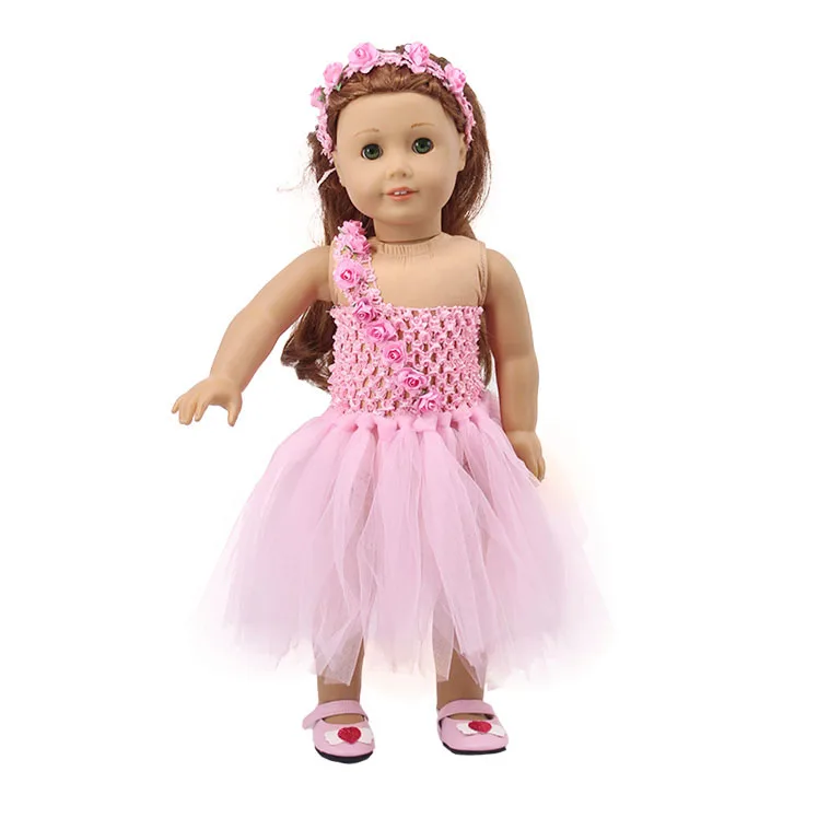 LUCKDOLL5 цвет свадебное платье подходит 18 дюймов Американский 43 см Кукла одежда аксессуары, игрушки для девочек, поколение, подарок на день рождения