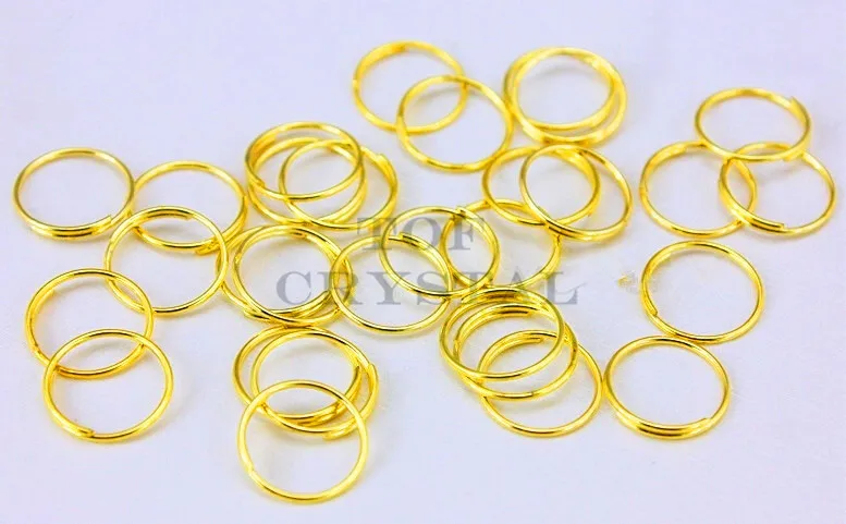 10000Pcs 12mm Gold Stainless Steel Rings For crystal Octagon Beads Connectors