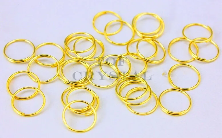 

10000Pcs 12mm Gold Stainless Steel Rings For crystal Octagon Beads Connectors