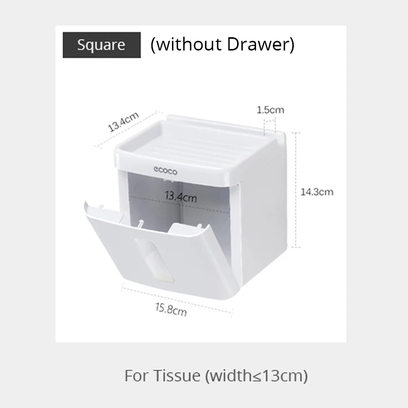 Square (No Drawer) BR Ванная Комната Водонепроницаемый Держатель Туалетной Бумаги Настенный Ящик Для Хранения Салфетка Организатор - Цвет: Square (No Drawer)