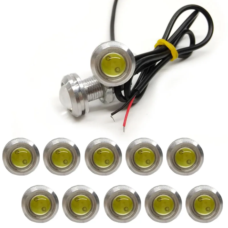 10 шт. 12 в 9 Вт 23 мм LED DRL Орлиный взгляд освещение автомобиля противотуманные