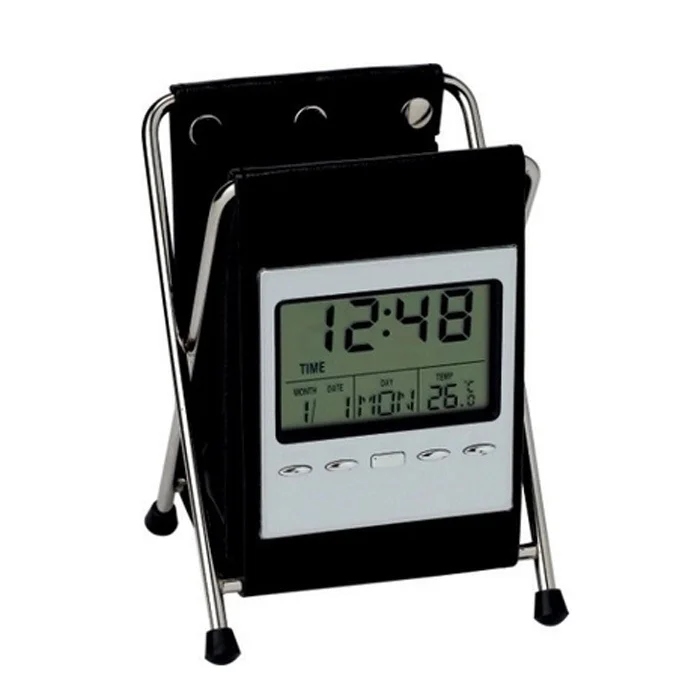 Держатель для ручки электронные часы будильник контейнер календарь деловые