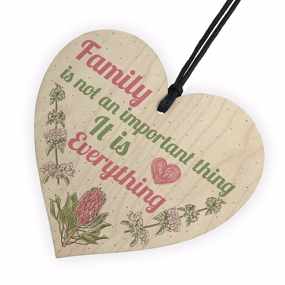 Meijiafei family It Is Everthing деревянный висячий сердце семья сестра Nan MuM табличка любовь