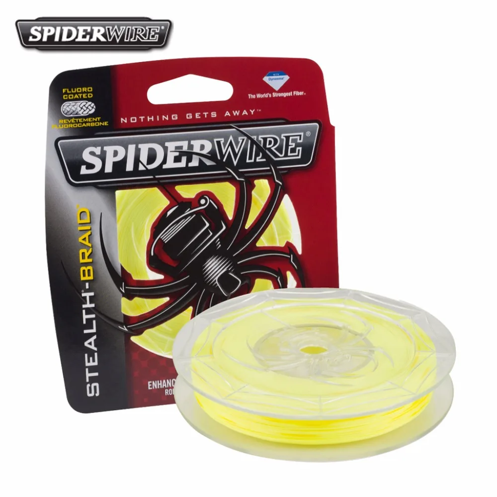 Оригинальный Spiderwire бренд стелс 125yd 114 м Рыбалка линия привет-vis желтый Суперлуны