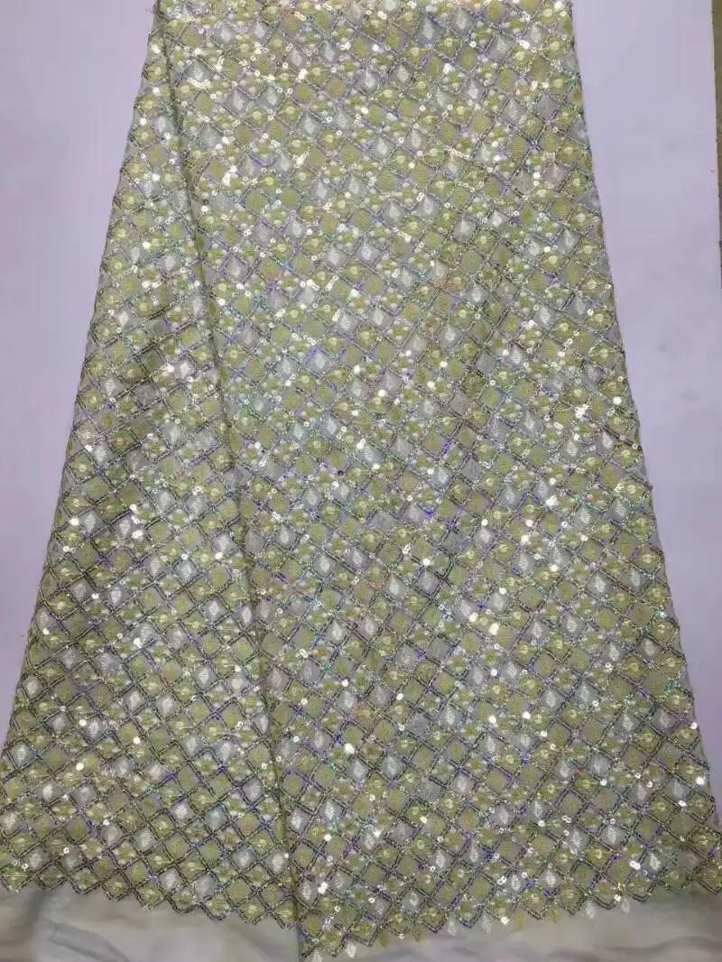 Free shipping Tulle French lace fabric for party&ampwedding dress high quality African net with sequins! NX2266 | Дом и сад